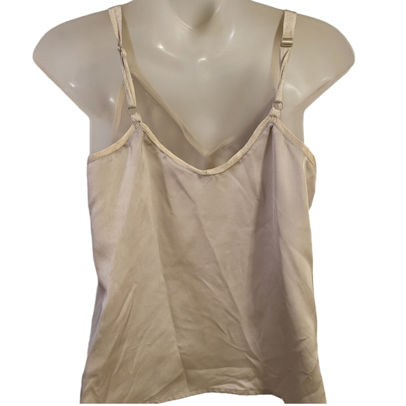 a.new.day Silky Camisole w/Adjustable Straps in a Metallic Cream Color sz M - Picture 3 of 4